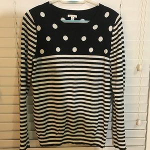 Gap stripe & polka dot sweater